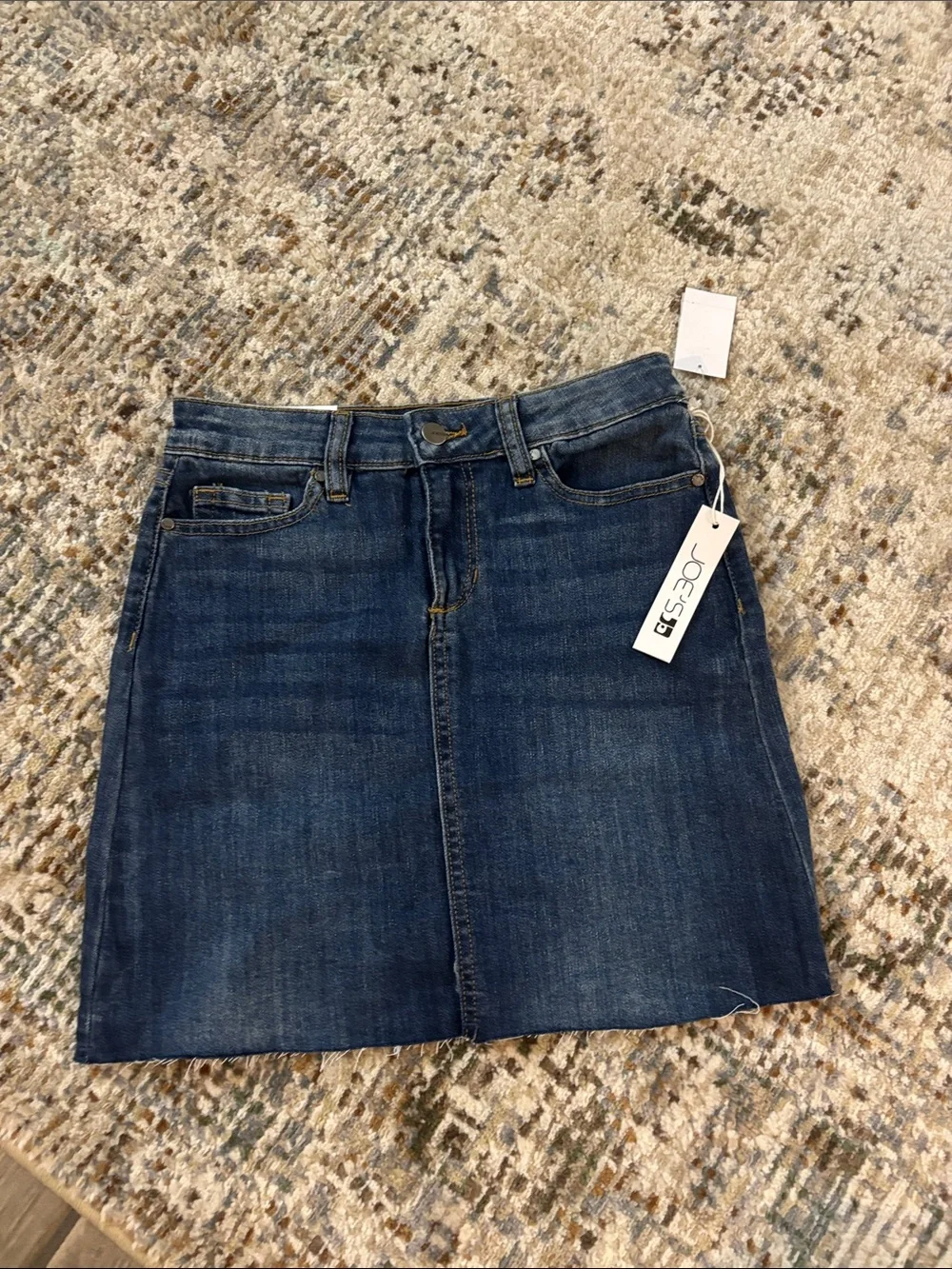 Dark Blue Denim Mini Skirt - Casual Classic